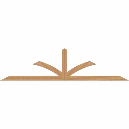 Ekena Millwork Richland Smooth Timber Gable Bracket, Western Red Cedar, 96"W x 24"H x 3 1/2"D x 3 1/2"F, 6/12 Pitch GBW096X24X0404RIC00SWR